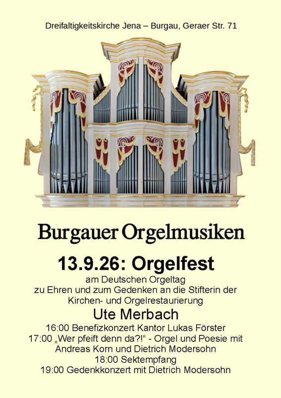 Orgelfest 13.9.2026 Orgelfest 13.9.2026